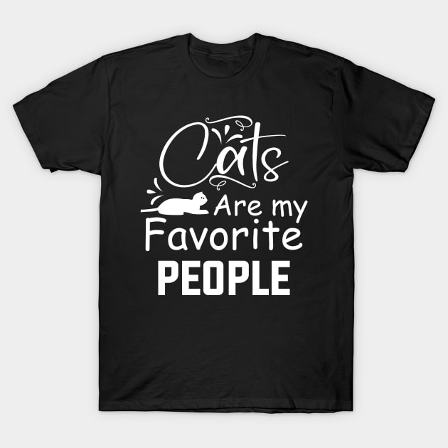 Cats are my favorite people / Funny T-Shirt by DragonTees